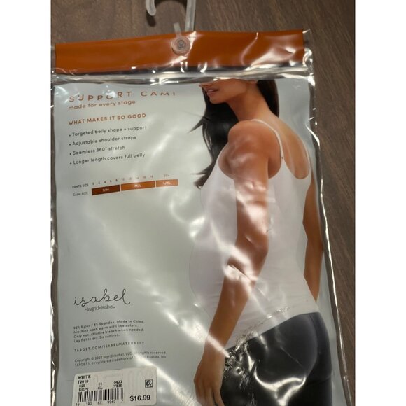 Isabel By Ingrid & Isabel Maternity Support Cami Seamless Belly  Size S/M White - Picture 2 of 7